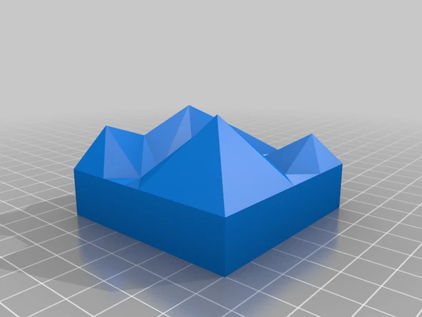 Byr Düşük poli dağ temalı yüzük kutusu (Sadece Plastik Aparattır!!!) 3D - Resim 3