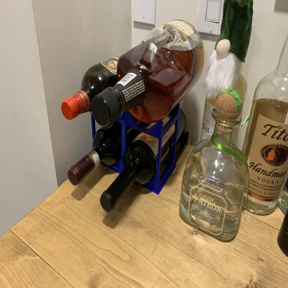 Byr Şarap şişesi rafını istiflemek (Sadece Plastik Aparattır!!!) 3D