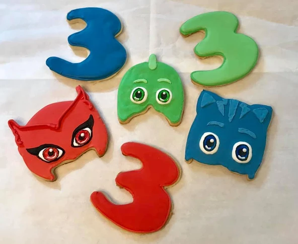 Byr PJ Maske Çerez Kesiciler (Sadece Plastik Aparattır!!!) 3D ürün görseli