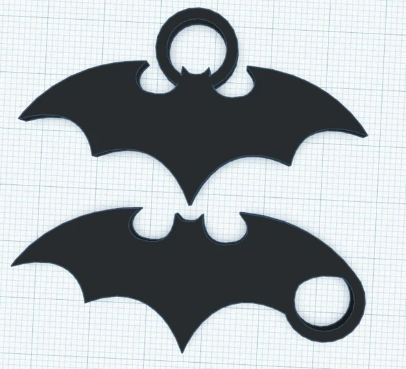 Byr Batman kolye ve anahtarlık (Sadece Plastik Aparattır!!!) 3D ürün görseli