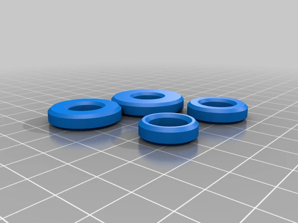 Byr Hanoi Kuleleri (4 Yüzük Versiyonu) (Sadece Plastik Aparattır!!!) 3D - 4