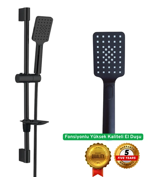 Drom DUSJ Siyah Sürgülü Duş Seti 5 Yıl Garantili ürün görseli