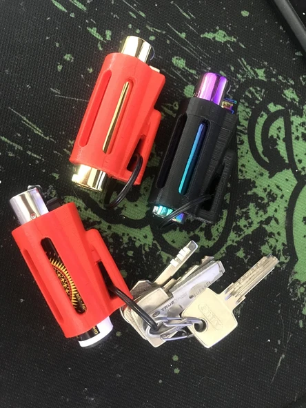 Byr Clipper daha hafif anahtar yüzük kasası (Sadece Plastik Aparattır!!!) 3D ürün görseli