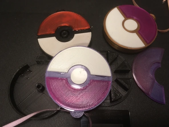 Byr Pokeball hap kutusu kolye (Sadece Plastik Aparattır!!!) 3D - 1