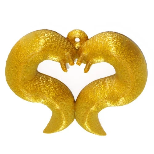 Byr Muz-Salkık Kalp Kolye (Sadece Plastik Aparattır!!!) 3D - Resim 2