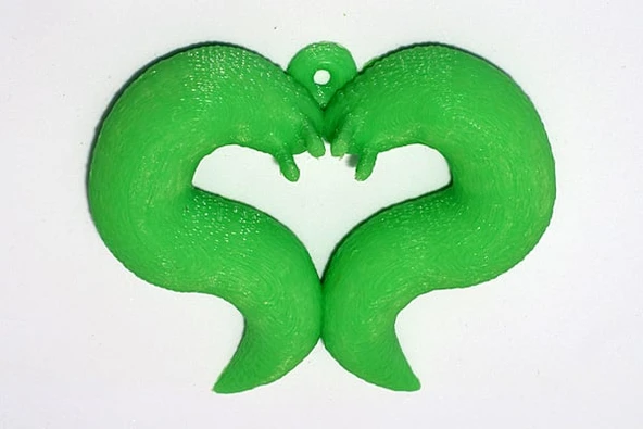 Byr Muz-Salkık Kalp Kolye (Sadece Plastik Aparattır!!!) 3D - Resim 4