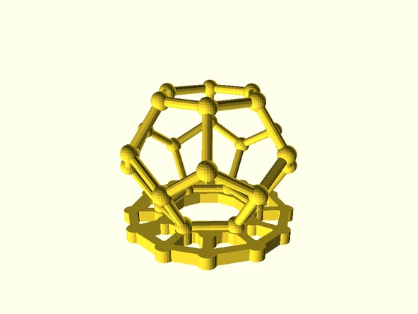 Byr Fullerene kolye (Sadece Plastik Aparattır!!!) 3D - 2