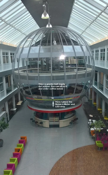 Byr 5m Vu Metre: Okulun Orta "Top" ı Gürültü-O-Meter (Sadece Plastik Aparattır!!!) 3D