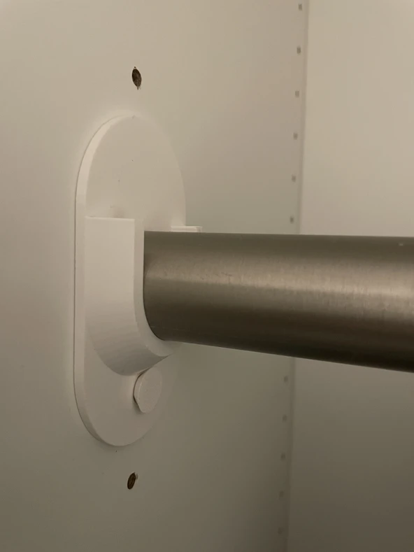 Byr Takılabilir IKEA dolap çubuğu tutucu (Sadece Plastik Aparattır!!!) 3D - 3
