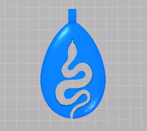 Byr Yılan kolye (Sadece Plastik Aparattır!!!) 3D - 3