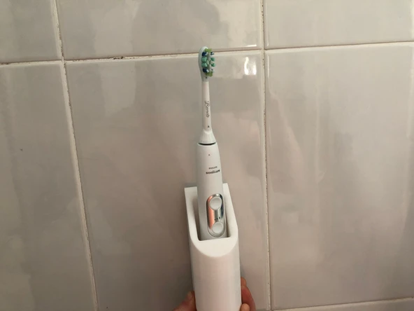 Byr Philips Sonicare Diş Fırçası Tutucu - Şarj Cihazı ile Duvar Montajı (Sadece Plastik Aparattır!!!) 3D - 3