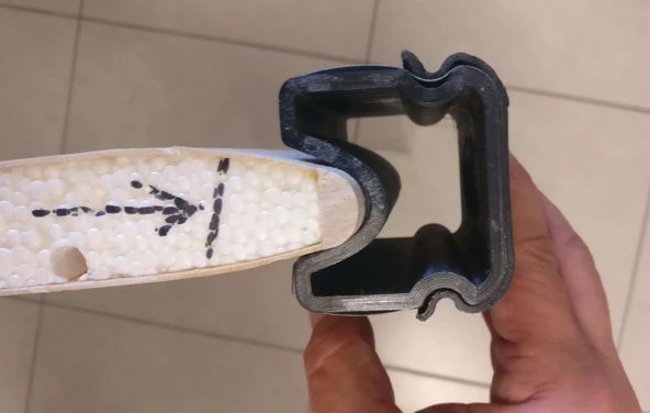 Byr Balsa için Airfoil Lider Edge Zımpara Bloğu (Sadece Plastik Aparattır!!!) 3D - 2