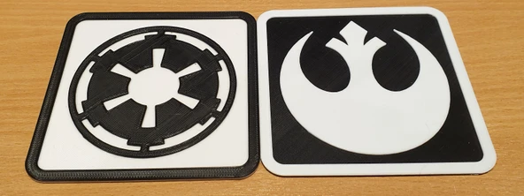 Byr İsyancı ve imparatorluk bardak altlıkları (Sadece Plastik Aparattır!!!) 3D - 2