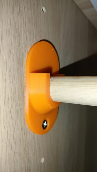 Byr Takılabilir IKEA dolap çubuğu tutucu (Sadece Plastik Aparattır!!!) 3D - 4