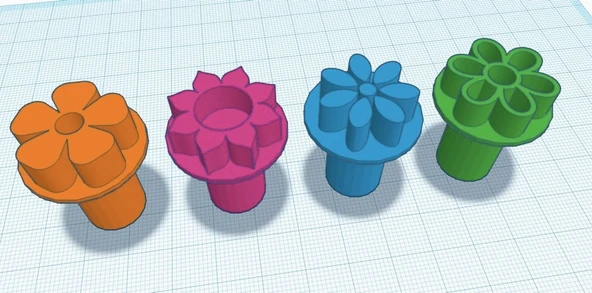 Byr Çömlekçilik çiçek pulları (Sadece Plastik Aparattır!!!) 3D - 1