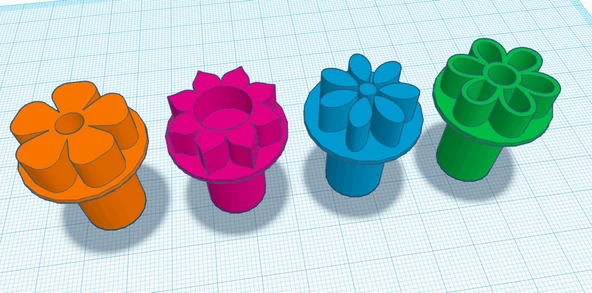 Byr Çömlekçilik çiçek pulları (Sadece Plastik Aparattır!!!) 3D - 2