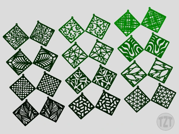 Byr Küpe Setleri - 32 Stil, Takı, Kolye Ucu, Giyilebilir (Sadece Plastik Aparattır!!!) 3D - 4