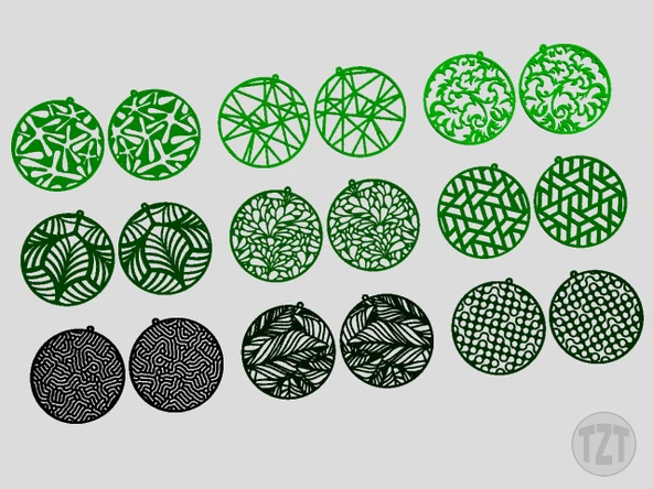 Byr Küpe Setleri - 27 Stil, Takı, Kolye Ucu, Giyilebilir (Sadece Plastik Aparattır!!!) 3D - 4