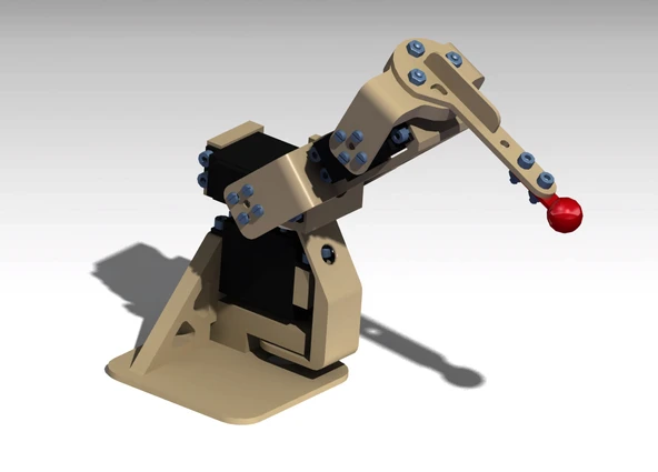 Byr Servomotorlu robotik kol (Sadece Plastik Aparattır!!!) 3D - Resim 2