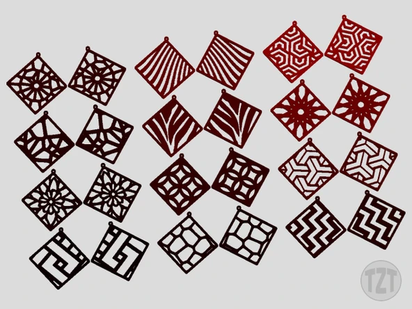 Byr Küpe Setleri - 32 Stil, Takı, Kolye Ucu, Giyilebilir (Sadece Plastik Aparattır!!!) 3D - 3