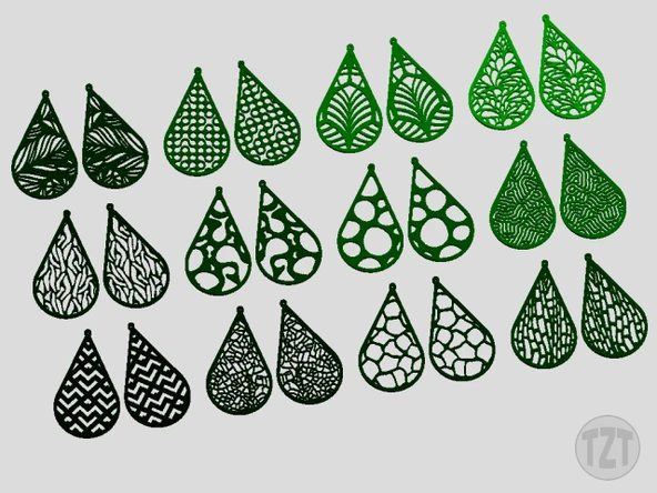 Byr Küpe Setleri - 31 Stil, Takı, Kolye Ucu, Giyilebilir (Sadece Plastik Aparattır!!!) 3D - Resim 4