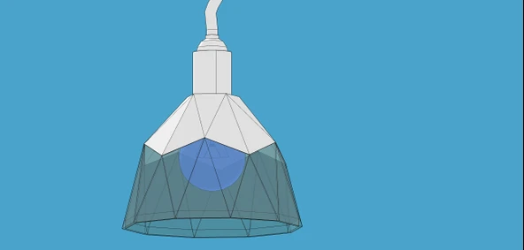 Byr Lamba - Kolye lambası - lamba (Sadece Plastik Aparattır!!!) 3D - 3