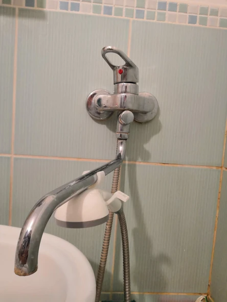 Byr El tipi duş başlığı tutucu (Sadece Plastik Aparattır!!!) 3D - Resim 3