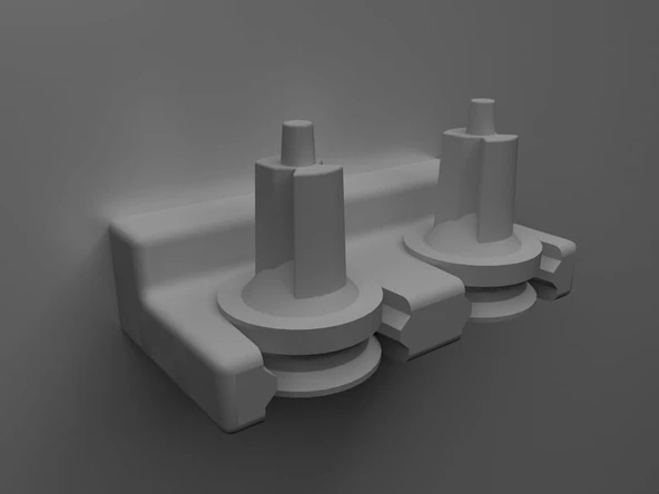 Byr Oral B diş fırçası için duvar tutucu (Sadece Plastik Aparattır!!!) 3D