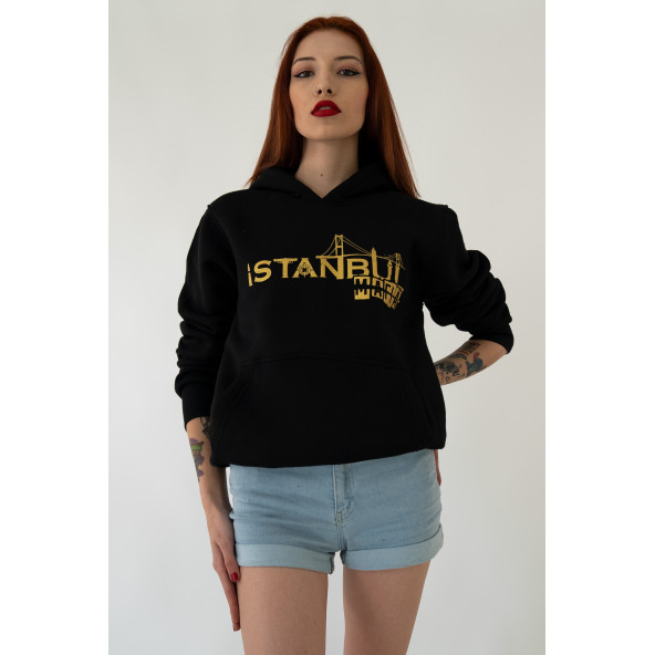 İstanbul Mafia Kapüşonlu Kadın Sweatshirt - 2