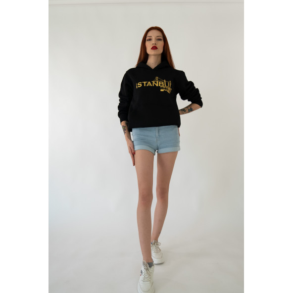 İstanbul Mafia Kapüşonlu Kadın Sweatshirt - 6