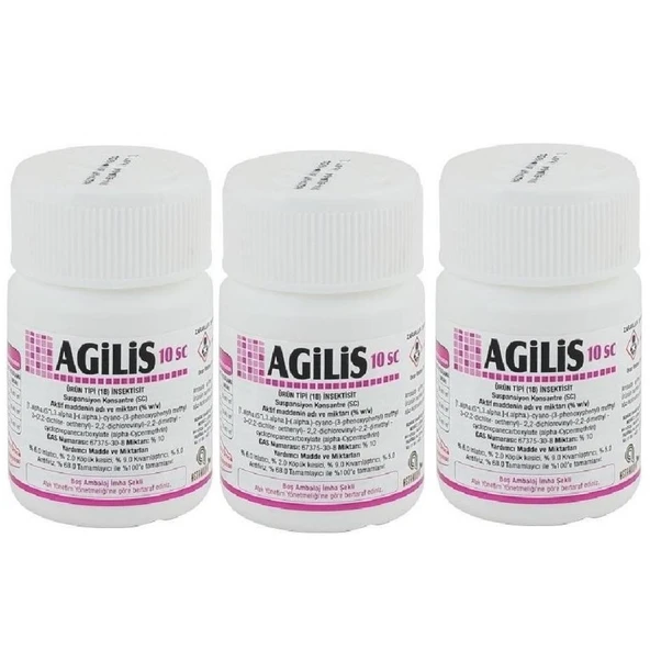 Agilis 10 SC Kokusuz Konsantre Haşere İlacı 50 ml 3 Adet - 1