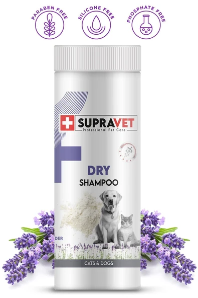 Supravet Dry Shampoo Lavanta Özlü Kedi Köpek Toz Şampuan 150 ml - 1