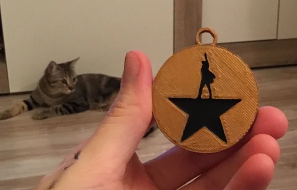 Byr Hamilton Müzikal Logosu Kolye / Kolye / Anahtarlık (Sadece Plastik Aparattır!!!) 3D - 4
