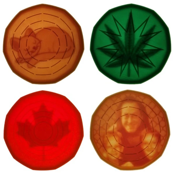 Byr Gizli iç litofan bardak altlıkları (Sadece Plastik Aparattır!!!) 3D