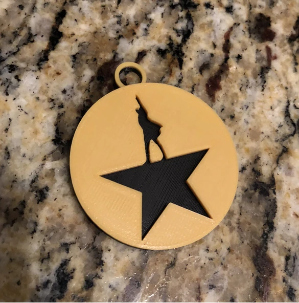 Byr Hamilton Müzikal Logosu Kolye / Kolye / Anahtarlık (Sadece Plastik Aparattır!!!) 3D - 2