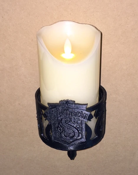 Byr Harry Potter - Slytherin Led Mum Tutucu Duvar Sconce (Sadece Plastik Aparattır!!!) 3D - Resim 4