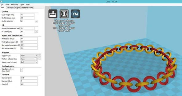 Byr Bilezik çift ekstrüder (Sadece Plastik Aparattır!!!) 3D ürün görseli