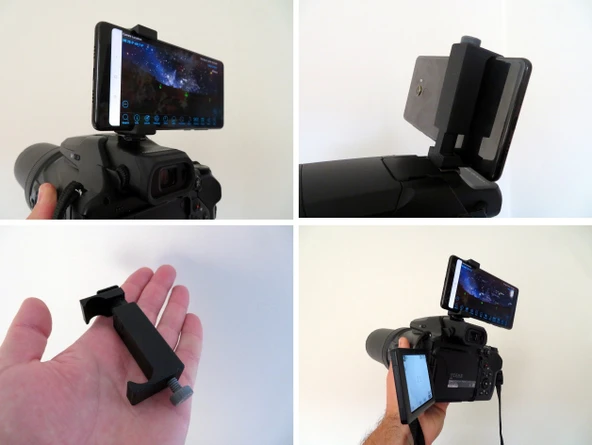 Byr Kamera Sıcak Ayakkabı - Evrensel Telefon Tutucu (Sadece Plastik Aparattır!!!) 3D - 4