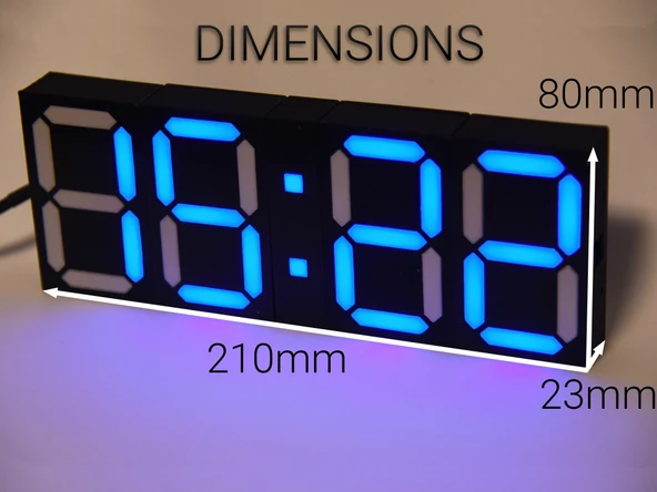 Byr Mini 7 segment akıllı saat (Sadece Plastik Aparattır!!!) 3D - 4