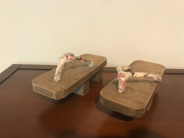 Byr Japon geta sandaletleri (Sadece Plastik Aparattır!!!) 3D - 3