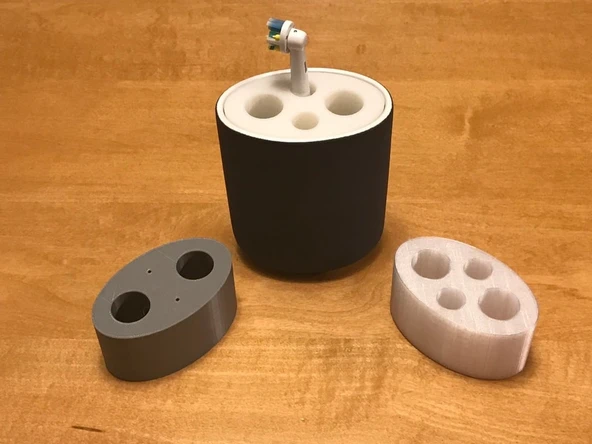 Byr Ikea Ekoln Düzenli ve Oral-B diş fırçaları için ekleme (Sadece Plastik Aparattır!!!) 3D