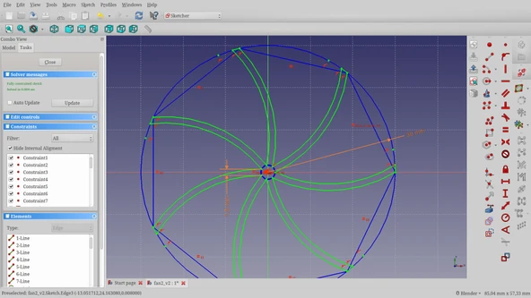 Byr Başka bir parametrik fan (Freecad egzersizi) (Sadece Plastik Aparattır!!!) 3D - 4