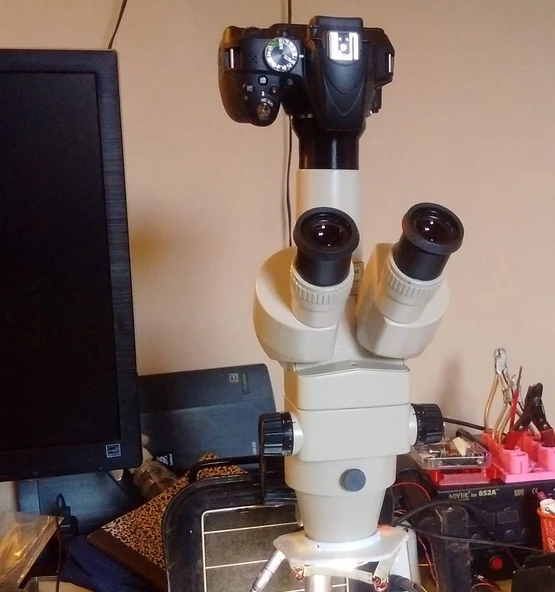 Byr Nikon DSLR Kamera - Mikroskop ISO Fotoğraf Tüp Adaptörü. (Sadece Plastik Aparattır!!!) 3D - 2