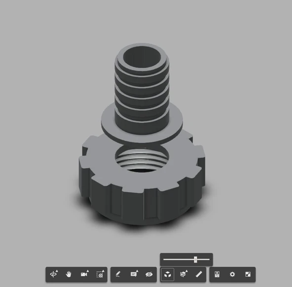 Byr Çamaşır Makinesi Tahliye Hortumu 30mm Sifon Konnektörü (Sadece Plastik Aparattır!!!) 3D