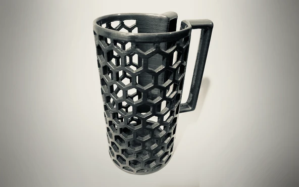 Byr Plastik Süt Torbası Tutucu (Altıgen Desenli) (Sadece Plastik Aparattır!!!) 3D - 2