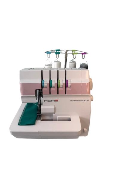 Acme 4 İplikli Ev Tipi Overlok Dikiş Makinesi Pembe - Resim 2