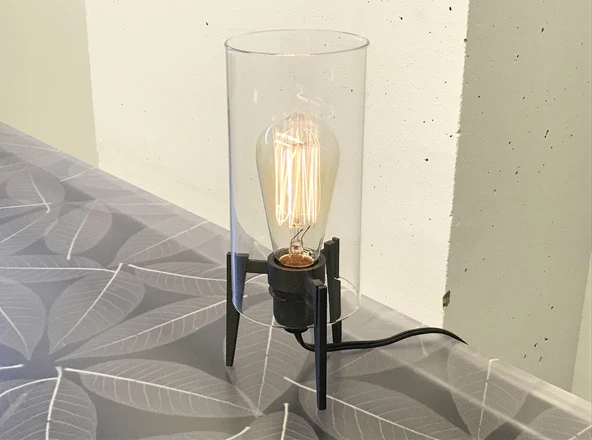 Byr Midcentury tripod Edison lambası (Sadece Plastik Aparattır!!!) 3D - 1