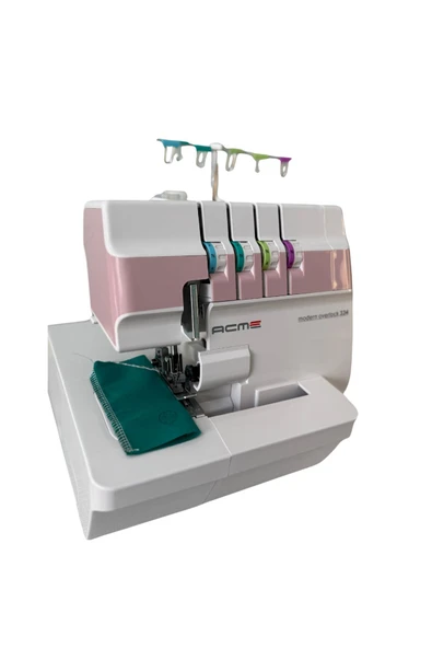 Acme 4 İplikli Ev Tipi Overlok Dikiş Makinesi Pembe ürün görseli 1