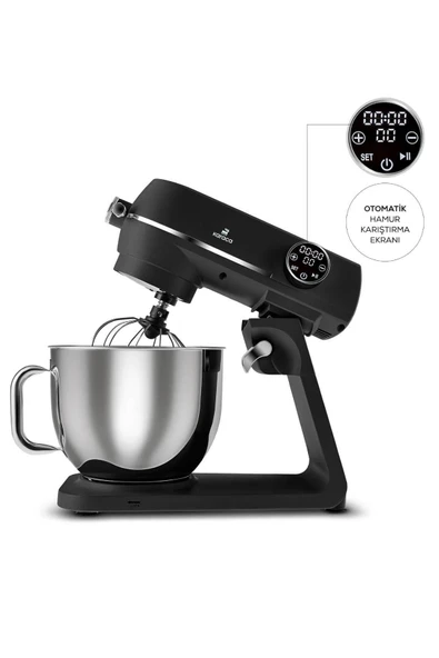 Multichef Artisan Digital Ekran 7 Litre Döküm Stand Mikser Siyah 1800w - 3