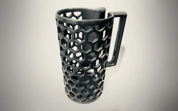 Byr Plastik Süt Torbası Tutucu (Altıgen Desenli) (Sadece Plastik Aparattır!!!) 3D